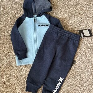 Hurley Light Blue & Navy Hoodie and Joggers Set